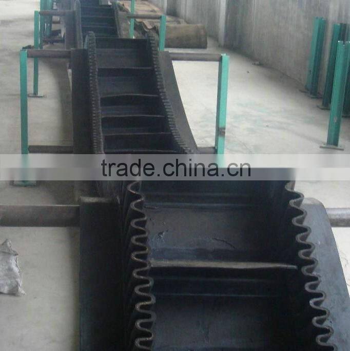 Export products polyester corrugated sidewall conveyor belt from alibaba shop
