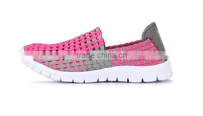 HOT SALES LADY WOVEN ELASTIC SHOES CASUAL SHOES slip-on loafers shoes