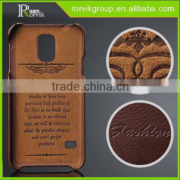 top grade genuine leather back phone case for SAM S5