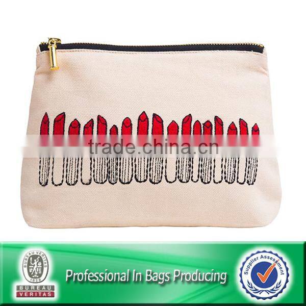 fashion color cosmetic bag in canvas material