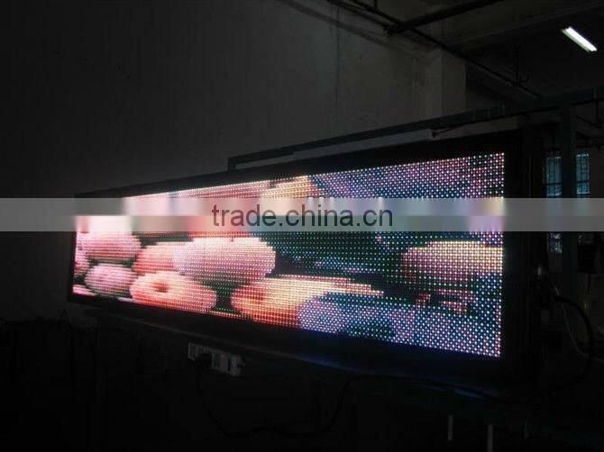 Double Sided 16x64 Pixels Green Color Outdoor LED Moving Message Display Sign