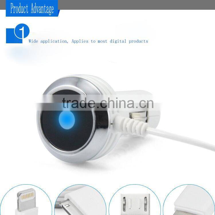 Blue LED lights intelligent fashion more interface spring line car charger