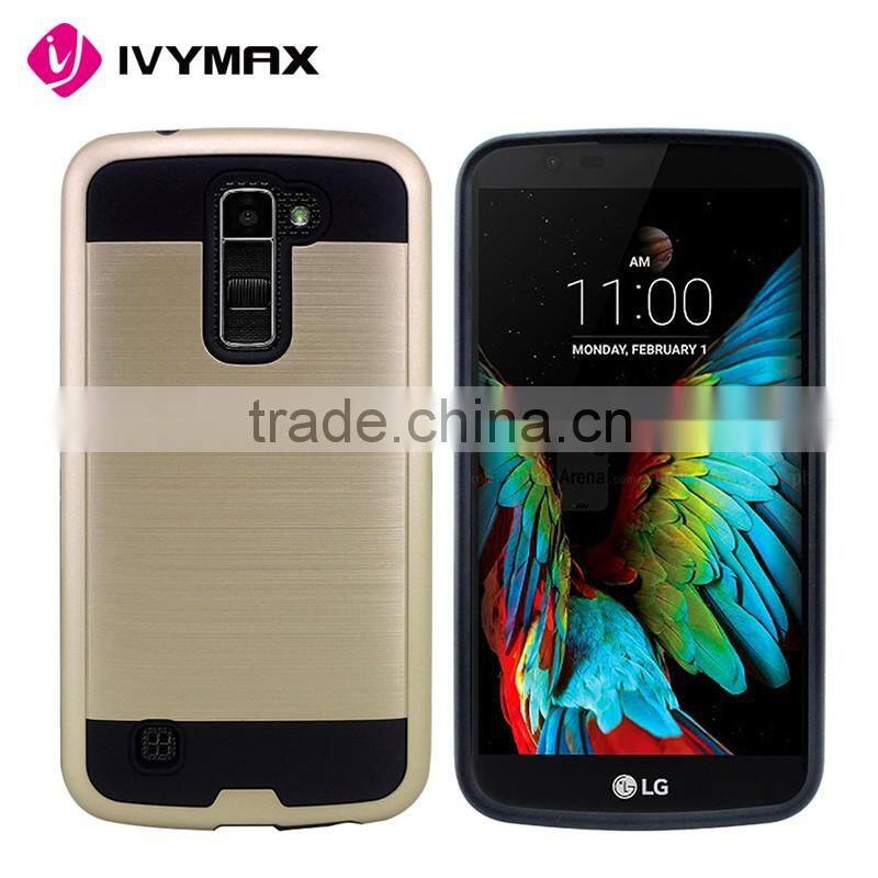Wholesale shockproof hybrid phone case for LG K10 silicone+pc covers