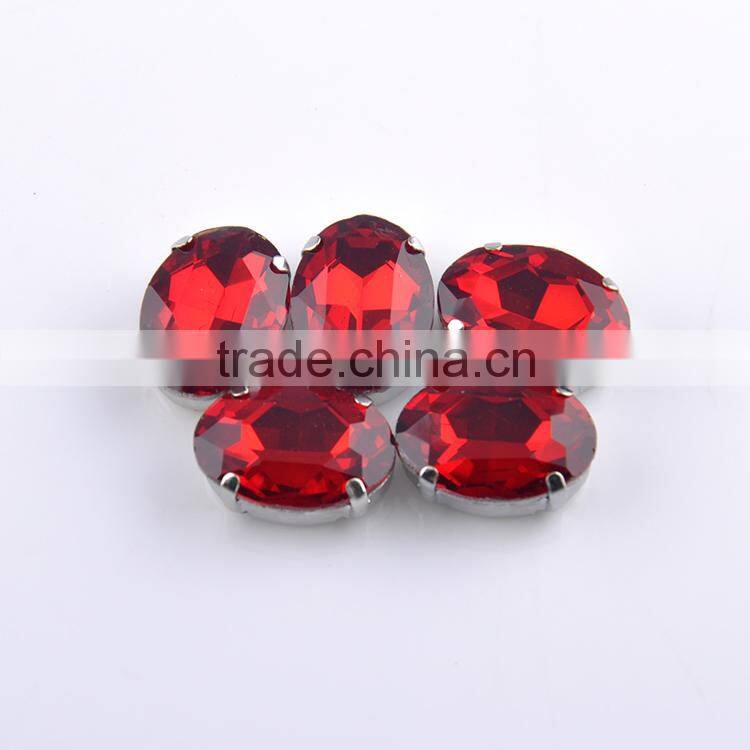 Oval ornaments rhinestones sew on chaton decorative shoe crystal stones