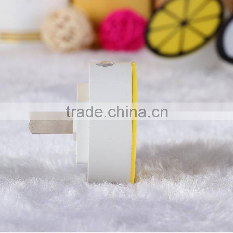 lemon shape LED night light with light sensor on wall for kids