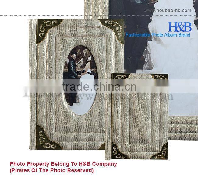 H&B new style 8*12,12*18 leather photo albums with matted pages
