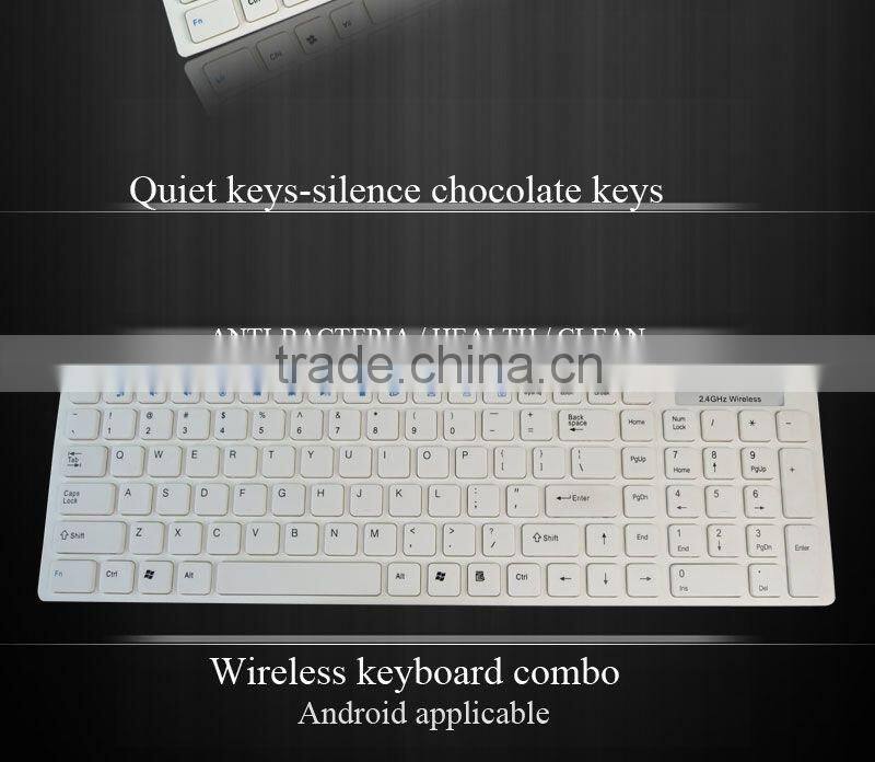 2.4Ghz wireless desktop laptop computer keyboard mouse set for pc