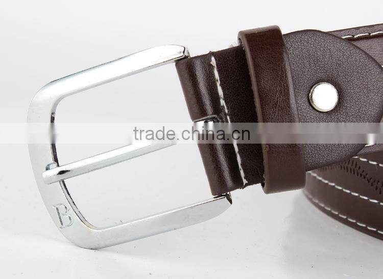 Factory sale lowest price men genuine leather with PU belt