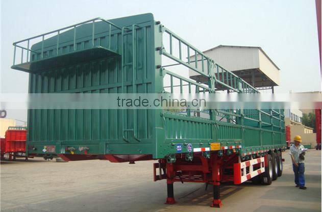 CIMC 3 Axle Livestock Transport For Pig Cattle Sheep Fence Truck Trailer