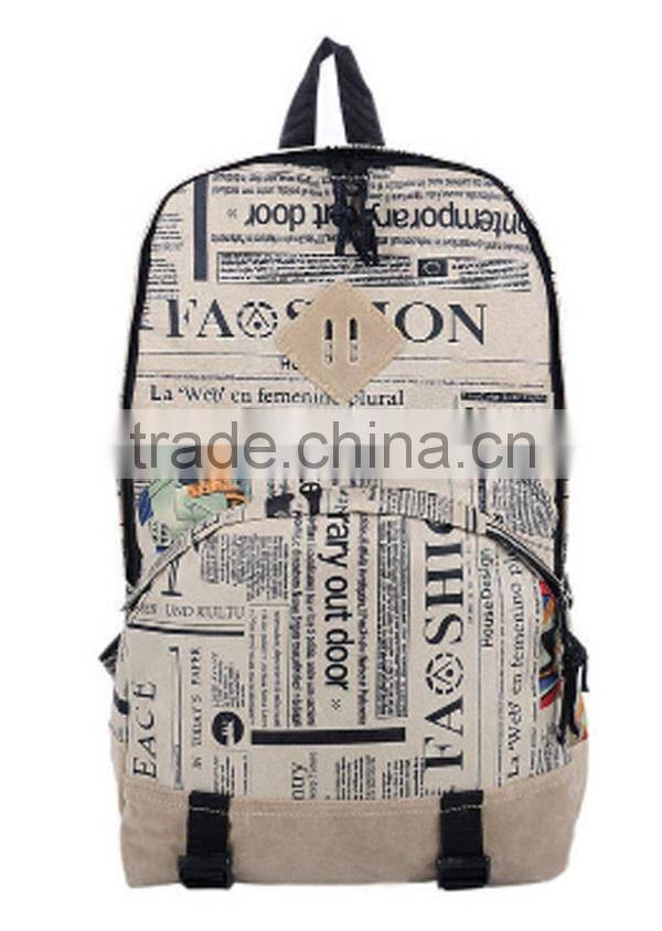 China factory designer unisex pu backpack fashion printing magazine backpack school bags