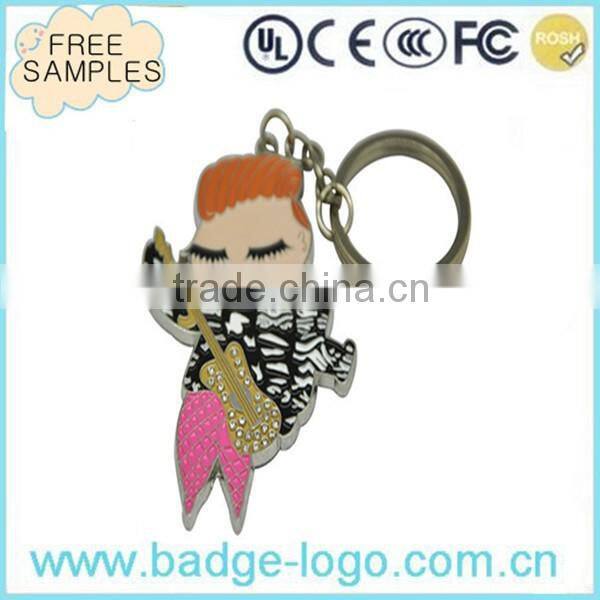 Antler shape metal key chain