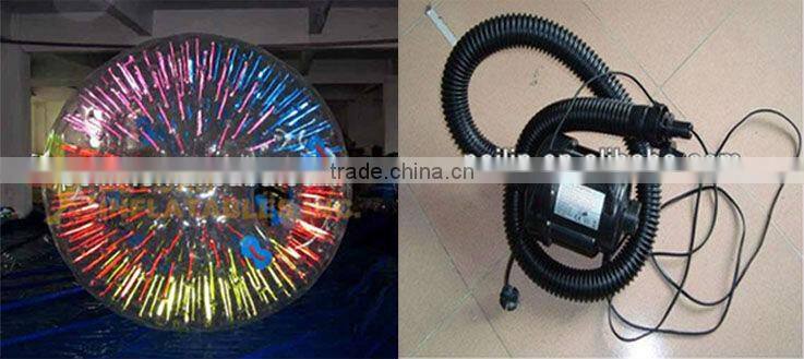 glowing inflatable zorb ball