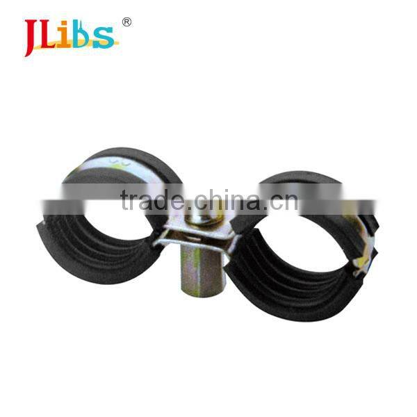 1/4"Double Pipe Clamps With Rubber