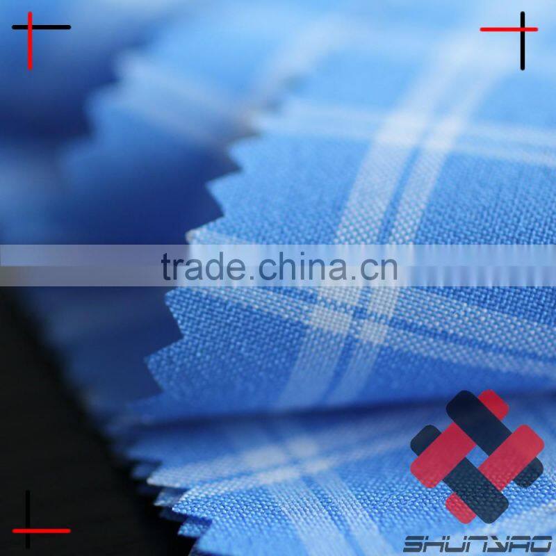 Anti UV polyester yarn dyed plaid fabric for shirt