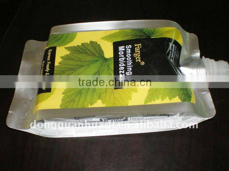 600ml hair spa cream doypack with spout in center