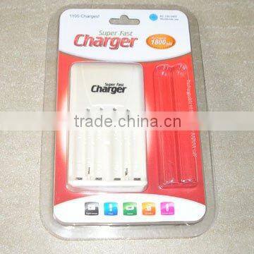 Portable aa battery charger