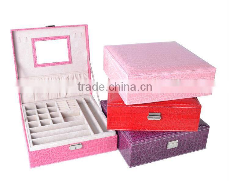 high quality faux leather square gift box