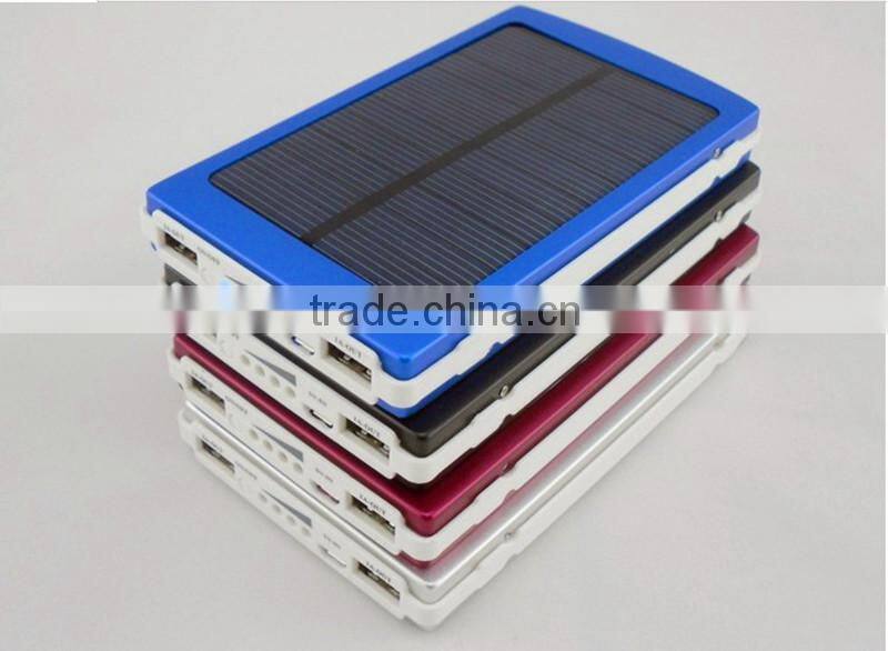 Fast charging mobile solar charger 10000mah portable power bank
