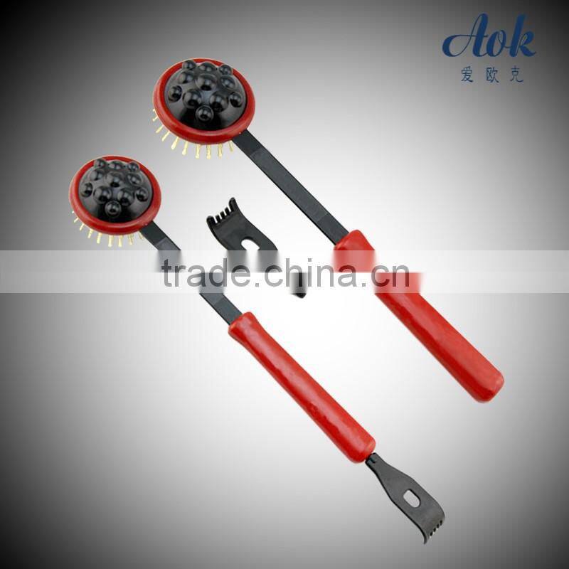Portable red handheld body massage hammer
