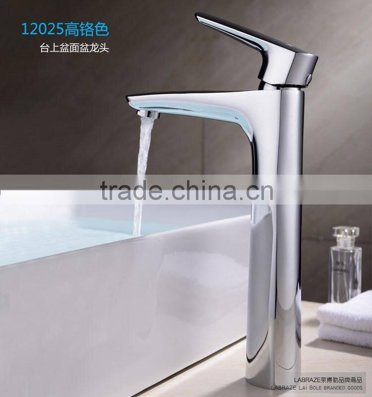 LABRAZE LE12025 Lavatory Basin Long Neck Brass Faucets for the bathroom