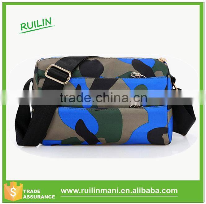 Camouflage Cotton Canvas Messenger Bag Men's Satchel Messenger Bag With strong Straps