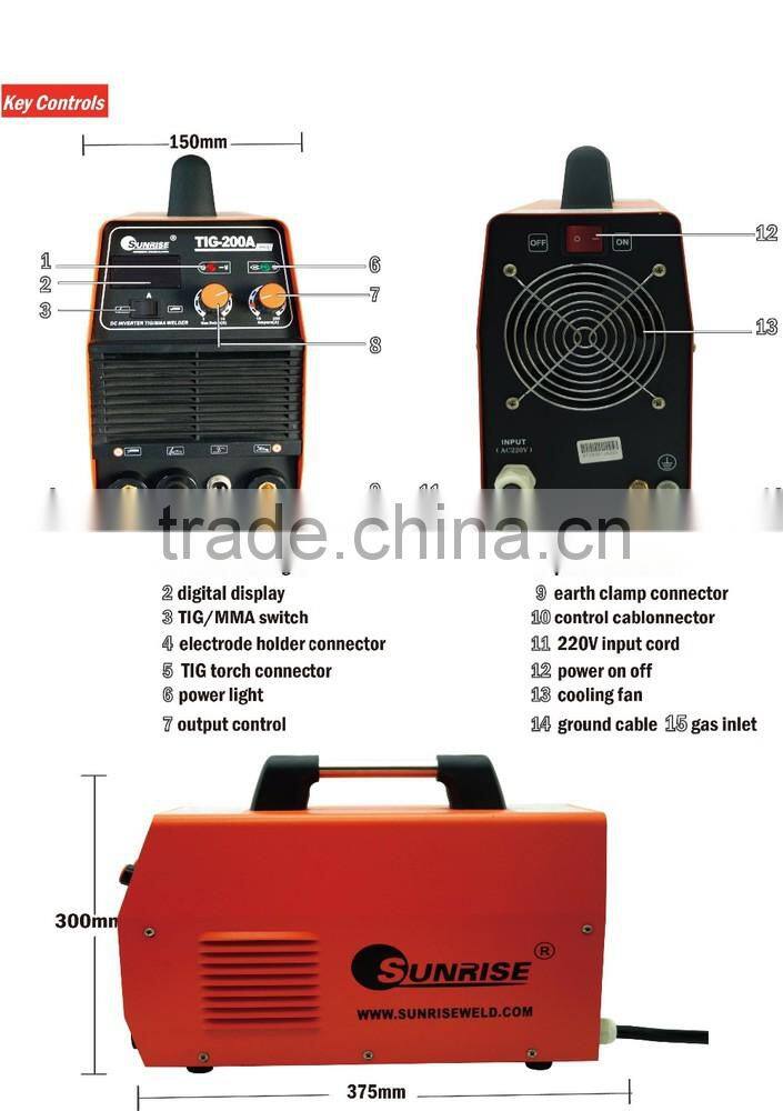 TIG -200A 2 in1 tig mma Welder Inverter double usage high frequency welding machine