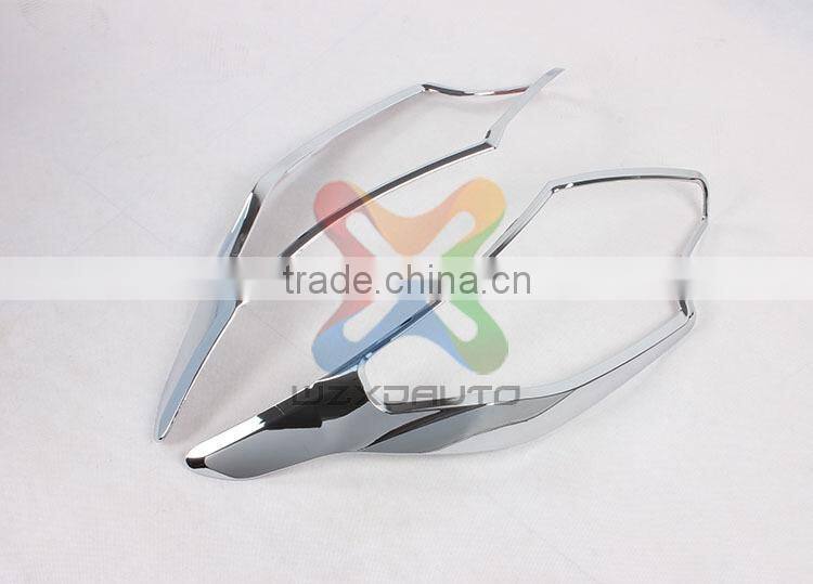 SET CHROME LH RH HEAD LAMP LIGHTS COVER FOR MITSUBISHI TRITON L200 2015 PICK UP PICKUP