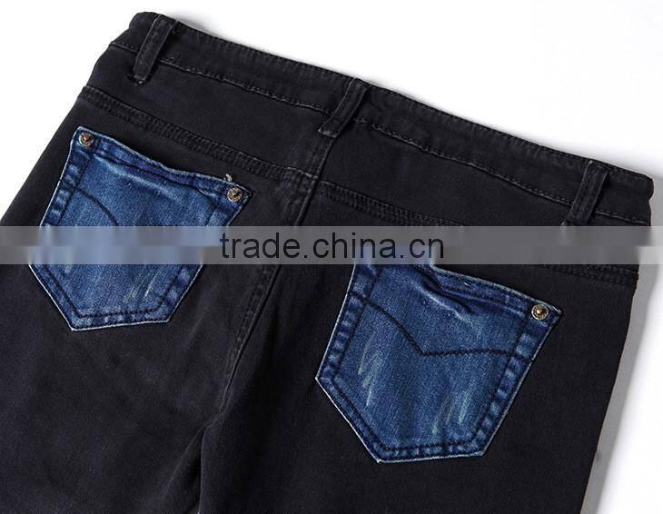 Top Quality Ladies Denim Jean 2016 New Fashion Denim Fabric Pants Wholesale