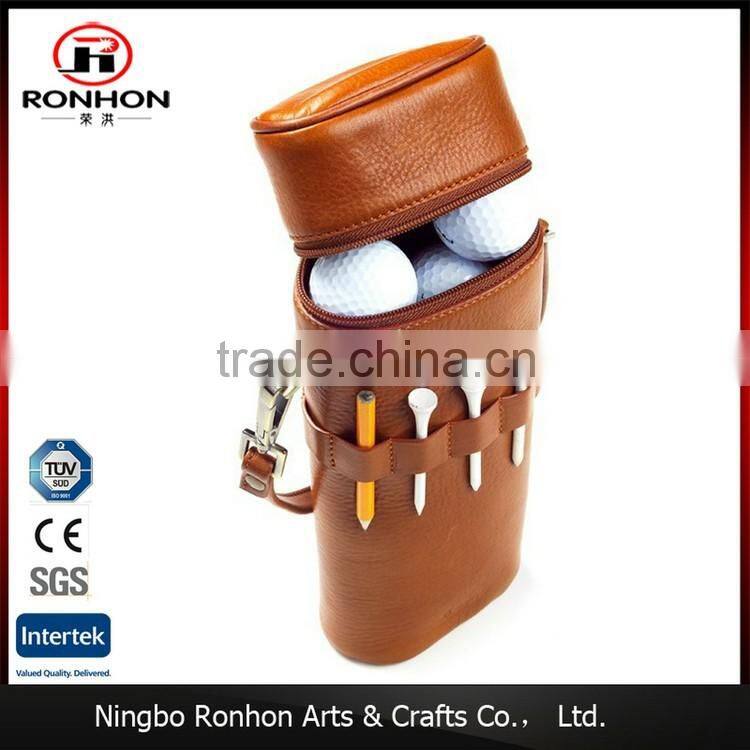 Leather Golf Ball Carrying Holder Storage Bag new items in china market