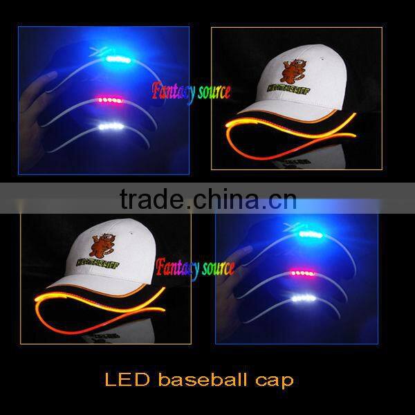 Promotinal Sports Led Baseball Cap/Led Flashing Baseball Cap/Led Light Baseball Cap For Party