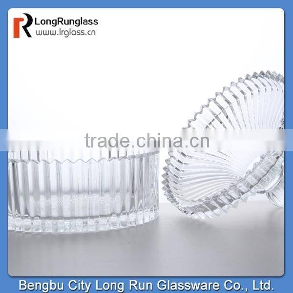 LongRun 2015 selling fast 264ml Antique Threaded Clear Glass Candy Glass Container Wholesale Glass Jars factory supply