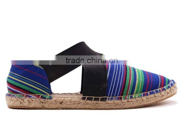 ethnic trend slip on fashion hemp shoe jute sole ladies flat shoes women shoes 2016 espadrille