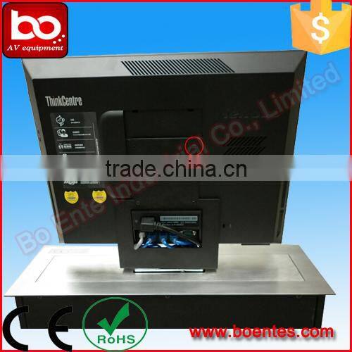 Aluminum Brushed Motorized Computer Desktop Monitor Lift For Meeting Room