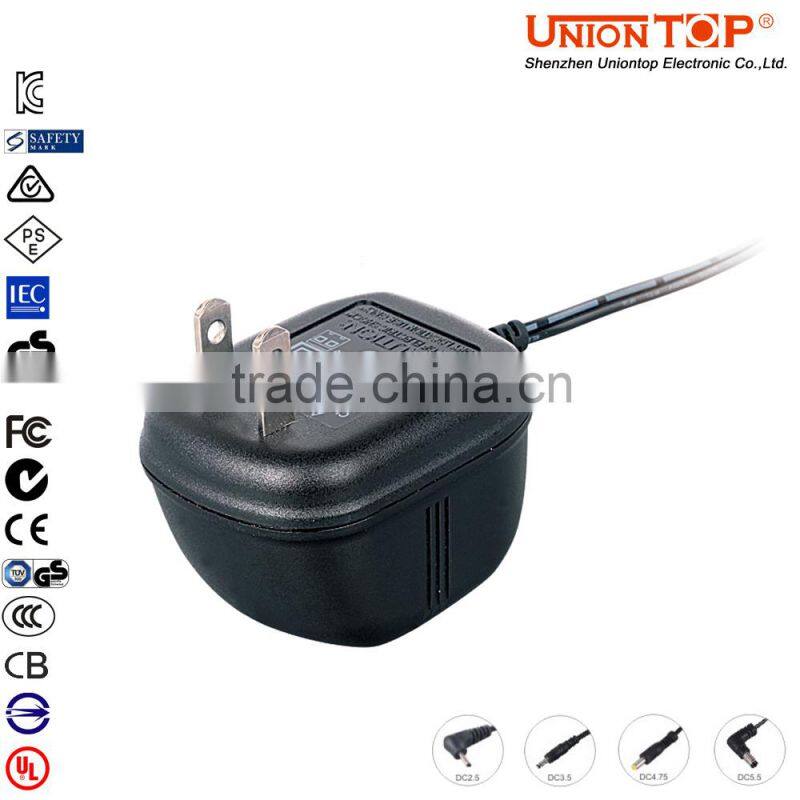 2015 hot sale UL approval AC/AC adaptor 7.2w linear power adapter for fairy light