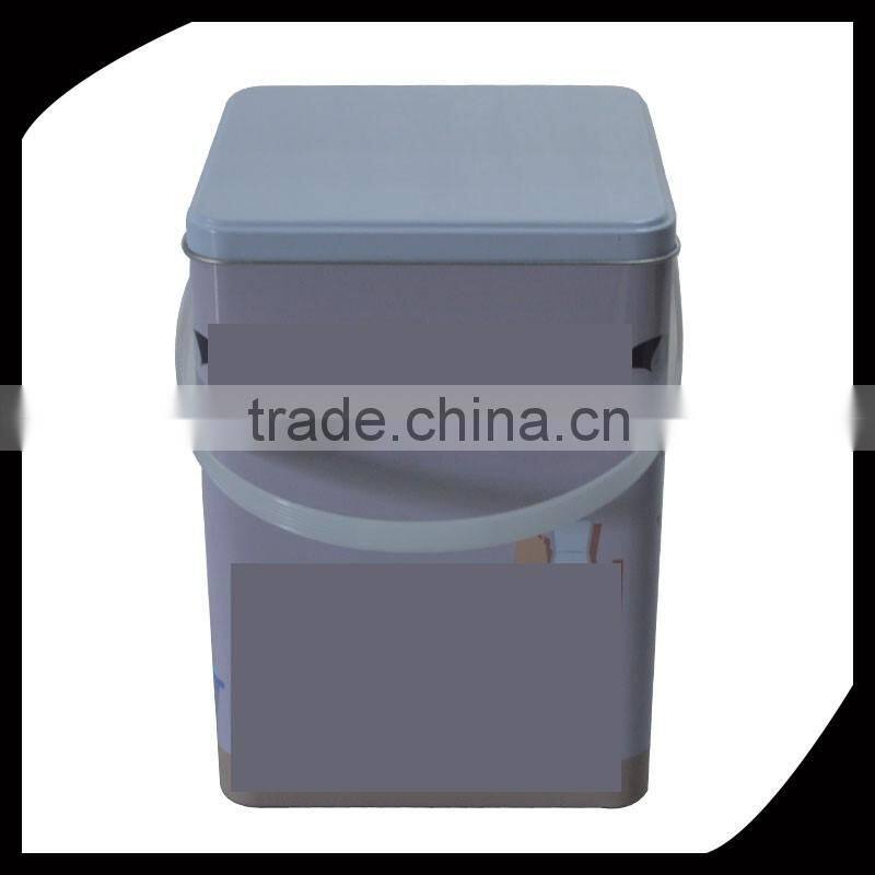 plastic handle custom washing powder storage tin box/Laundry machine shaped washing powder tin container metal storage box