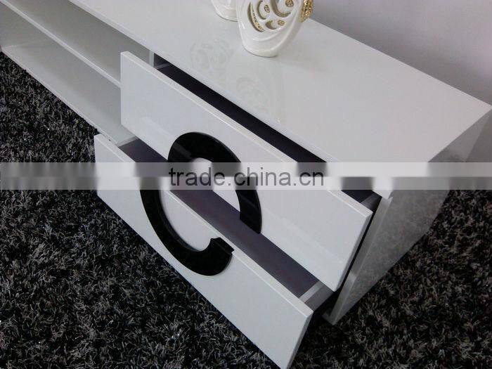 high glossy MDF living room furniture tv stand