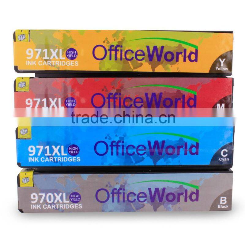 Pigment Ink compatible for HP 970 970XL 971 971XL Cartridge for HP Officejet Pro X451dn X451dw X476dn