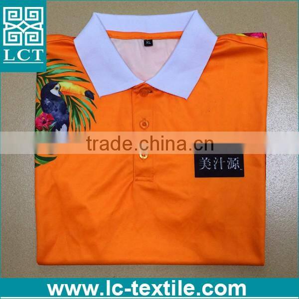 unique tropic jungle pattern printed cheap promotional sublimation polo tshirt