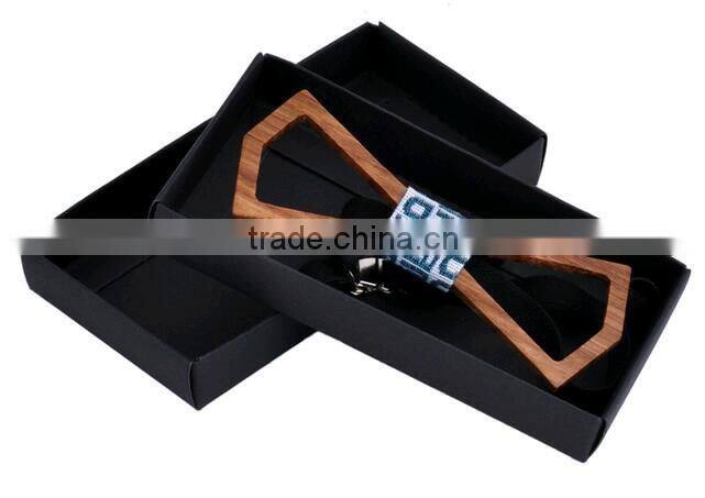 men Bamboo bow tie wholesale matts triangle plaid shape gentleman bow tie