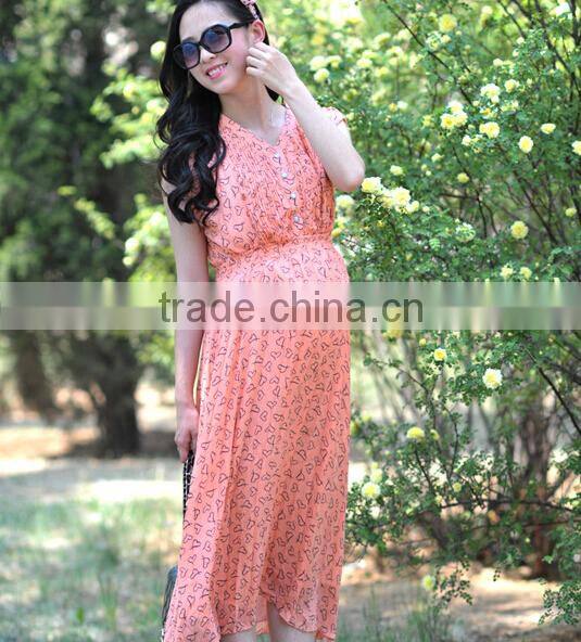 Summer sweat floral maternity dress, pregnant women dress, maternity clothes