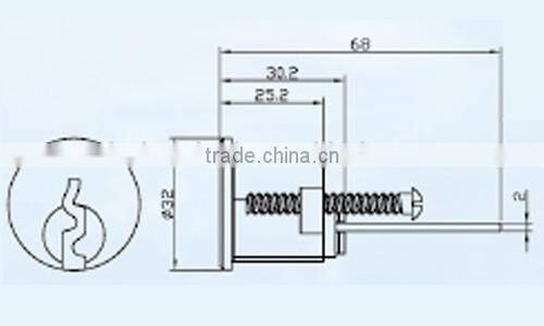 High Quality tri-circle rim lock cylinder A