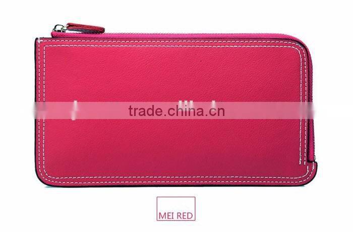 Fashionable Women Wallet 2015 Custom Leather Zipper Funny Wallet