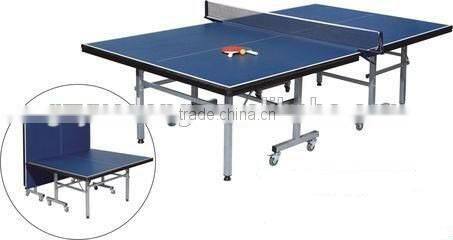 Movable folded portable table tennis table