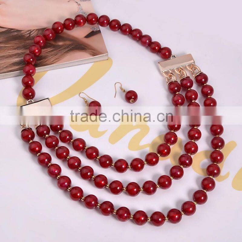 Beautiful fashionl necklace jewelry latest design beads necklace factory wholesale