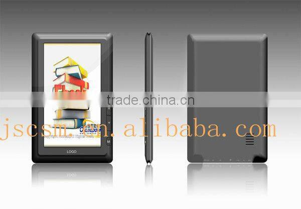 Hot! 7'' touch screen e-book with multifunction color-screenTFT PDF EPUB support video music photo support made in china