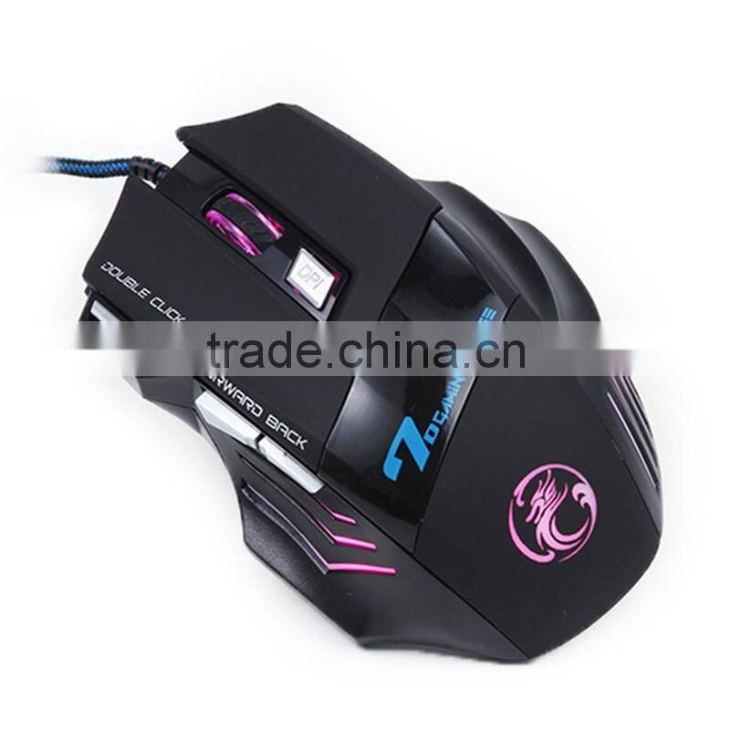 High Quality 7 Button 5500DPI Wired Gaming Mouse for PC Desktop