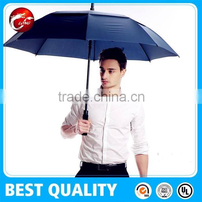 Full fiberglass canopy 60" auto open golf umbrella with EVA handle