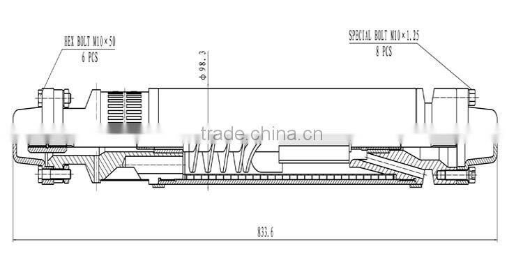 540 Series Head & Base Gas Separator For Electric Submersible Oil Pump With Fittings Of Electrical Submersible Oil Pump