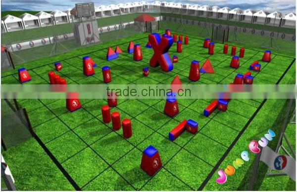 2014 Hot air sealed inflatable paintball arena/outdoor bunker field in air-tight