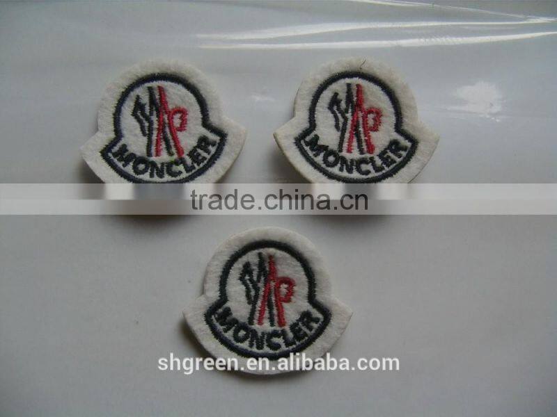 Professional felt embroidery emblem,laser cut embroidery badge